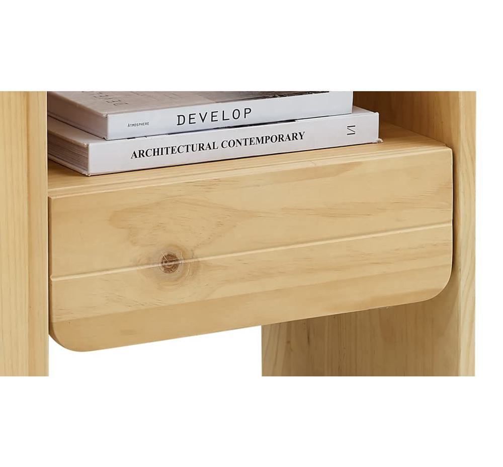 Amazon.com: MUSEHOMEINC Modern Solid Wood Nightstand/End Table