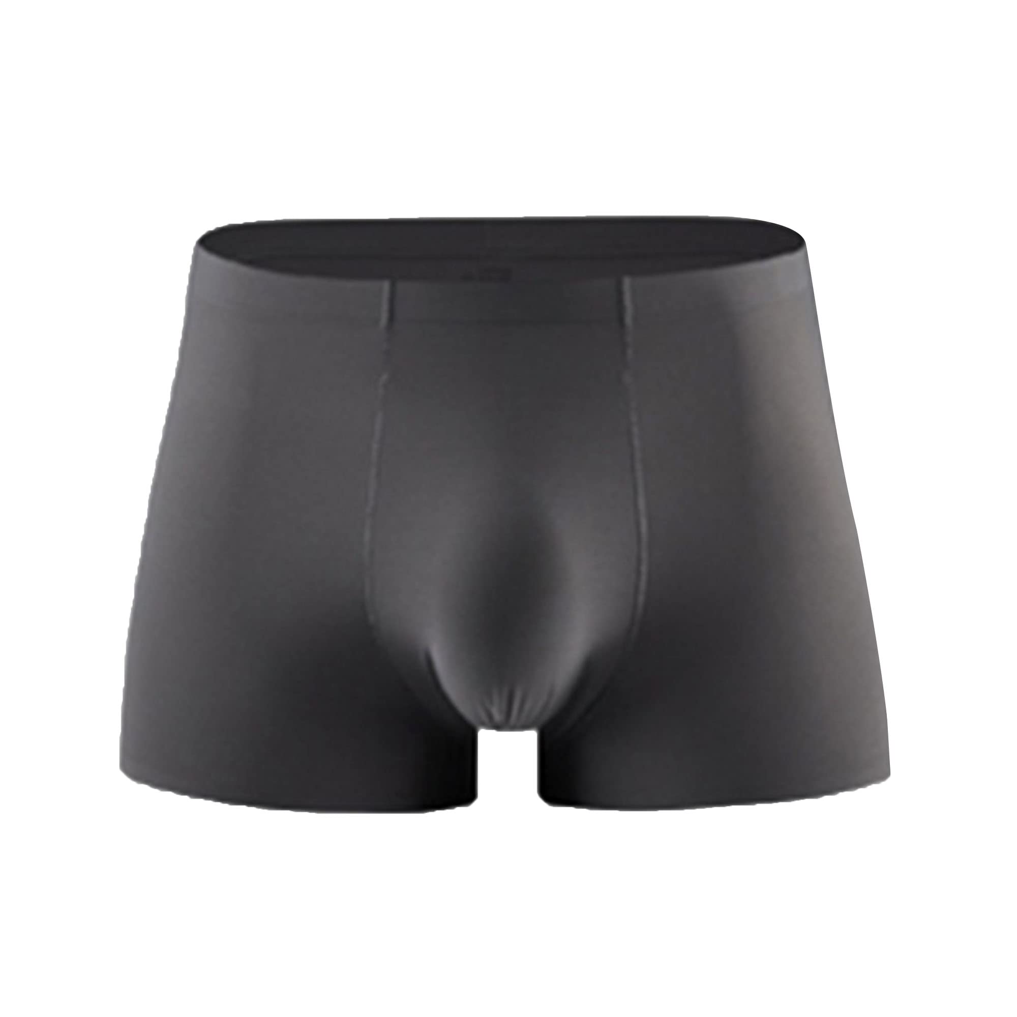 Mens Silky Underwear Sexy Seamless Stretchable Boxer Briefs Breathable Ice Silk Boxer Bikinis Trunks Multipack