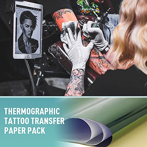 Y-NOT Tattoo Transfer Paper, Thermal Stencil Paper for Tattooing to Skin, DIY 100 Sheets, A4 Size for Tattoo Artist and Shops