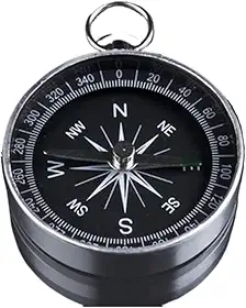 Bússola Metal Alta Precisão Original 40mm Portátil e Bolso