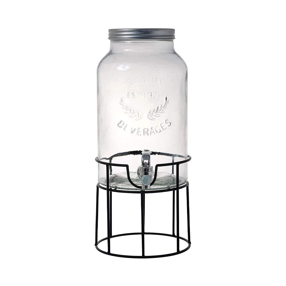 Cleaning Superstore Multi-Purpose Glass Beverage Dispenser With Stand and Tap, 6L