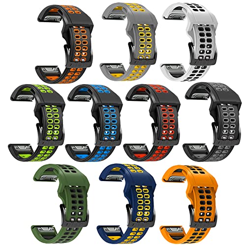 Correa de silicona de 26mm para Garmin Fenix 7X con flexibilidad impermeable 2