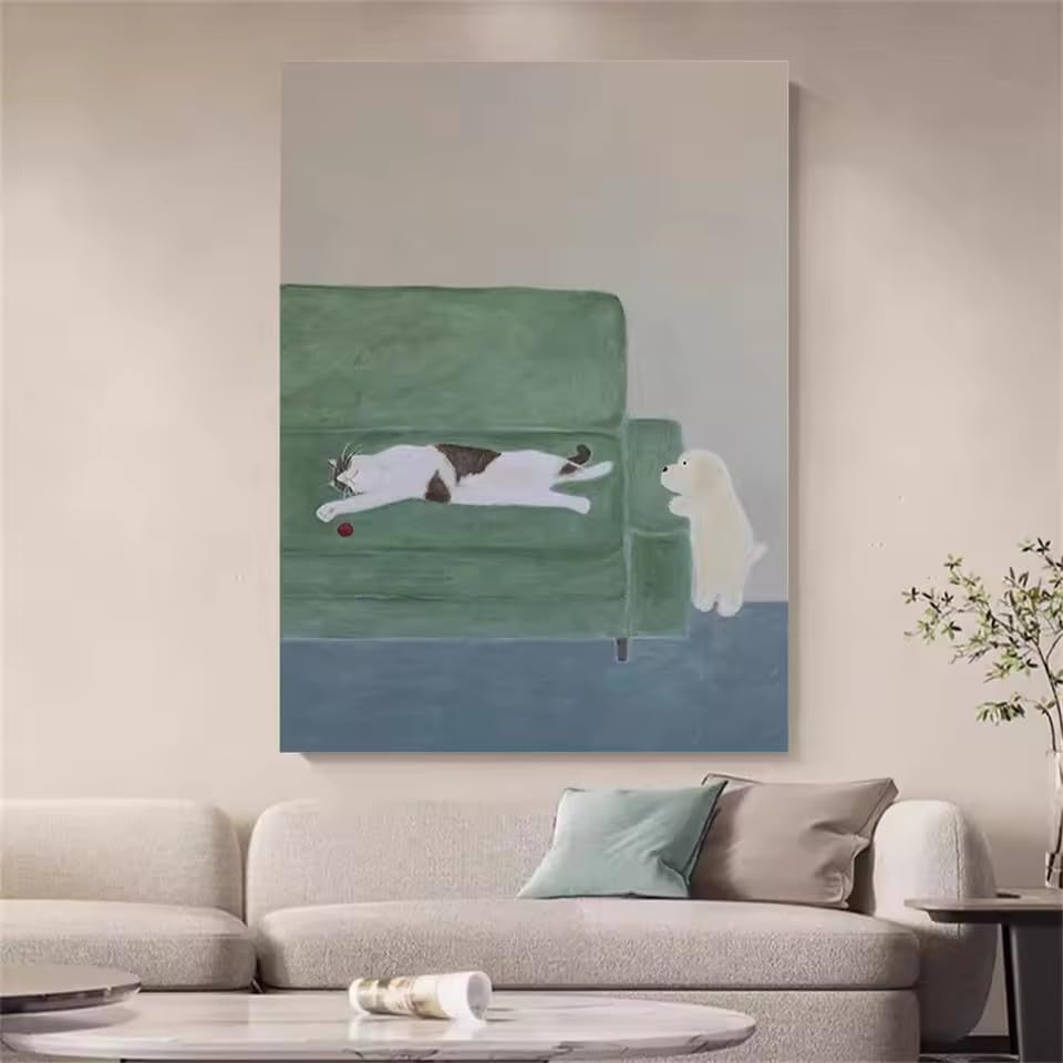 Peinture abstraite minimaliste toile 20x30 cm décoration cadre