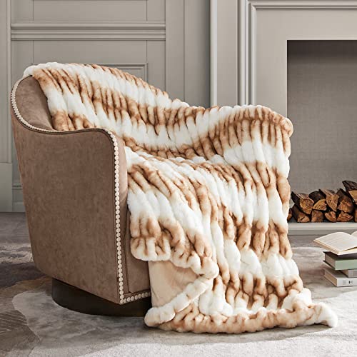Bedfolks Faux Fur Throw Blanket Fuzzy Beige Luxury Fluffy Throw Blanket Cozy Thick Super Soft Blanket Plush Velvet Reversible Mink Blanket For Couch, Sofa, Bed, And Living Room Decor, 50" X 60" #TOP2