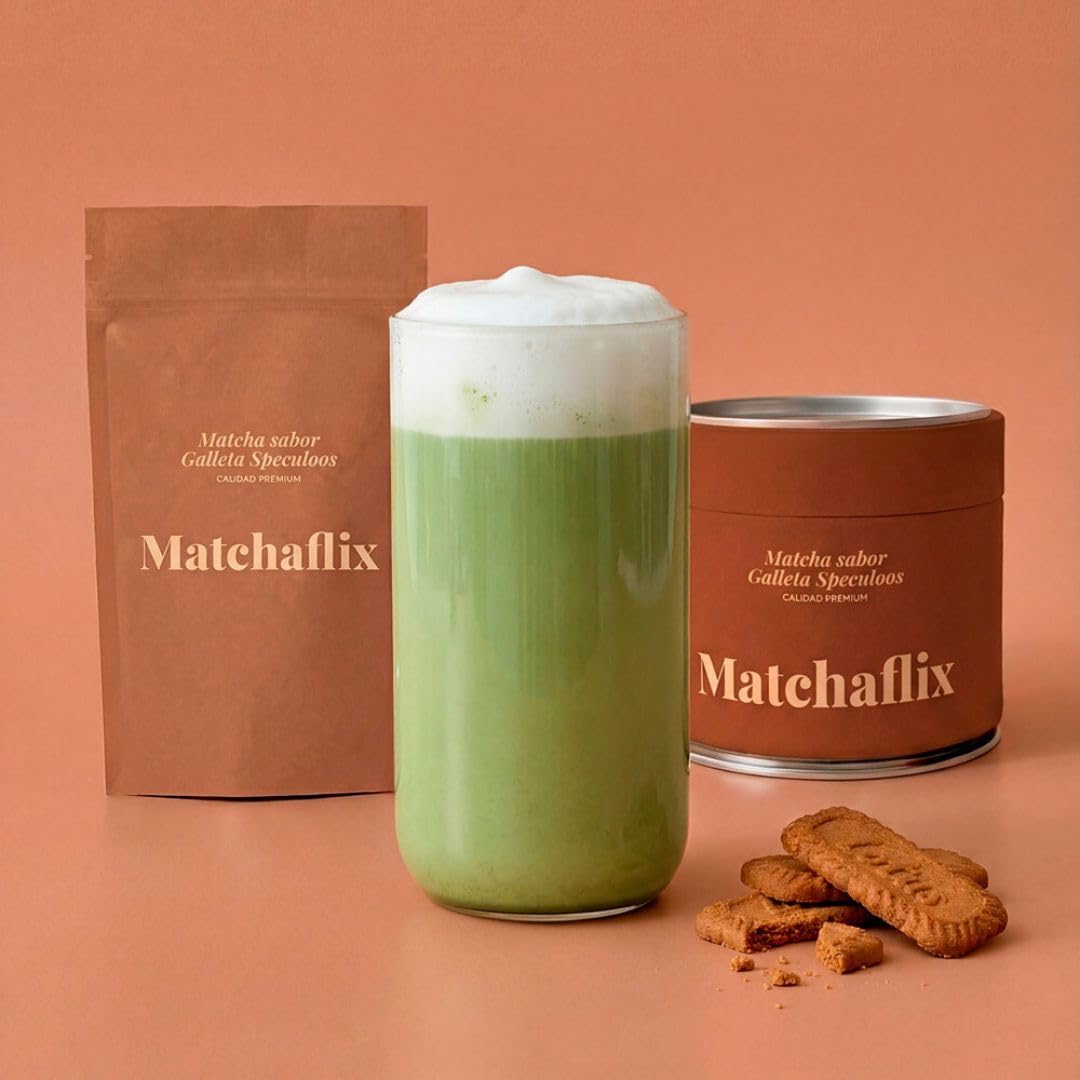 Matchaflix | Té Matcha Premium Speculoos | Té en Polvo | Matcha en Polvo | 100g | Doypack (Doypack)