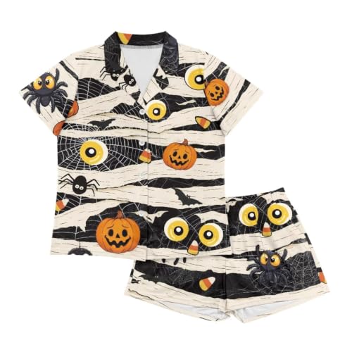 Image of Women's Short Sleeve Sleepwear Pajamas Nightwear with Pockets