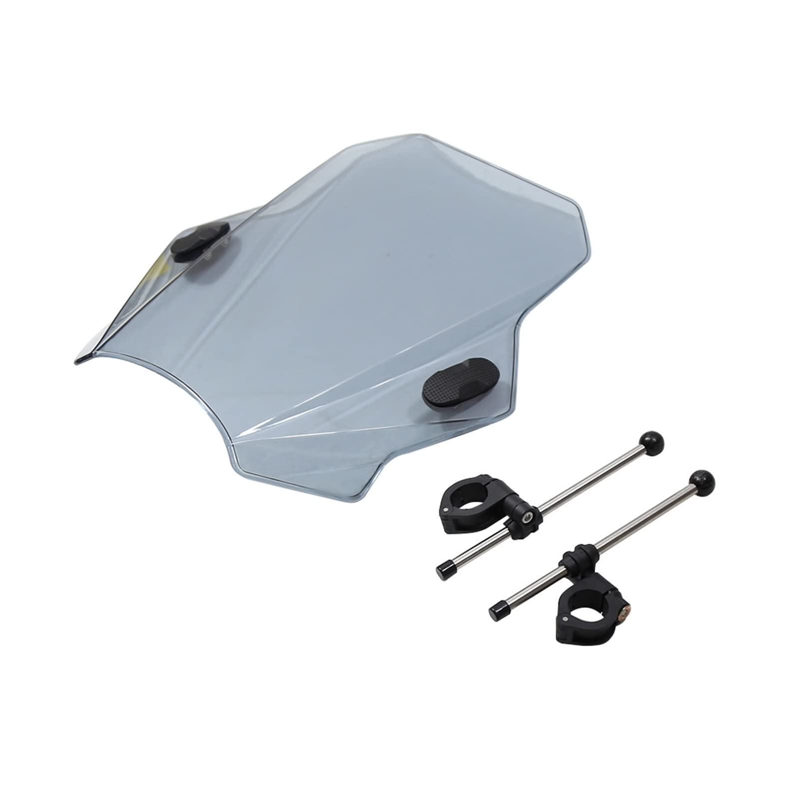Doppia Bolla Parabrezza Universale per Benelli Leoncino 250 500 BN125 BN300 BN302 BN302S 502C - Moto Cupolino Parabrezza (Colore: Light Grey)