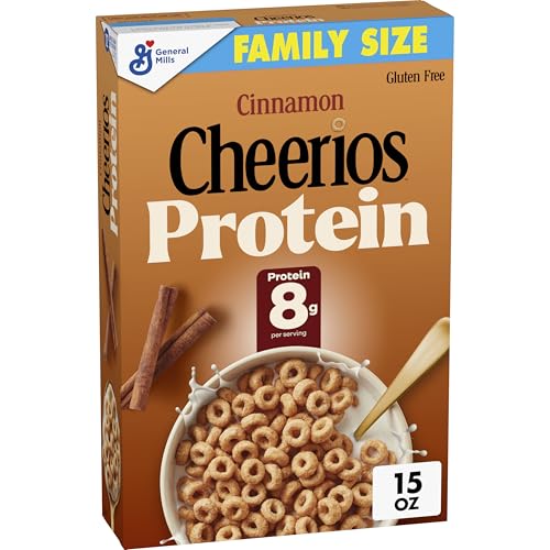Cheerios Protein Cereal, Cinnamon, 8g Protein, Family Size, 15 oz