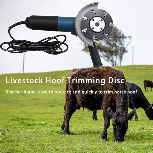 Image of 7 Blade Hoof Trimming Disc for 4.5 and 5 Inch Angle Grinders | Aluminum Alloy Grinder Wheel for 4.5 inch & 5 inch Angle Grinders, Livestock Care Tool for Cattle, Horses & Sheep