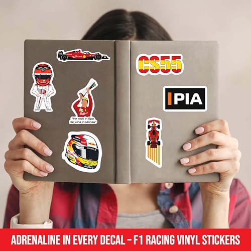 Image of FlyBuyHub Aesthetic Vinyl Journal Stickers for Phone Case, Laptop, Notebook, Dairy, Water Bottle, School Bag, Etc Self-Adhesive Stickers Set of 50 Glossy and Waterproof Stickers (F1 Stickers)