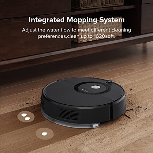 Image of roborock E5 Mop Robot Vacuum and Mop, Self-Charging Robotic Vacuum Cleaner, 2500Pa Strong Suction, Wi-Fi Connected, APP Control, Works with Alexa, Ideal for Pet Hair, Carpets, Hard Floors (Black)