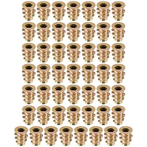 sourcing map M4 Threaded Insert Nuts 50pcs Cover