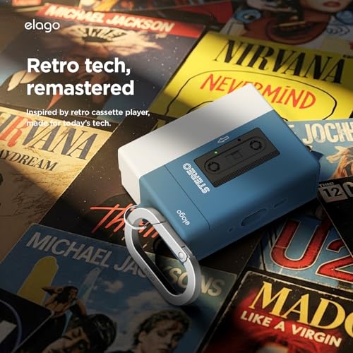 elago AirPods Pro3 対応 ケース CASSETTE PLAYER HANG CASE ブルー の商品画像 2