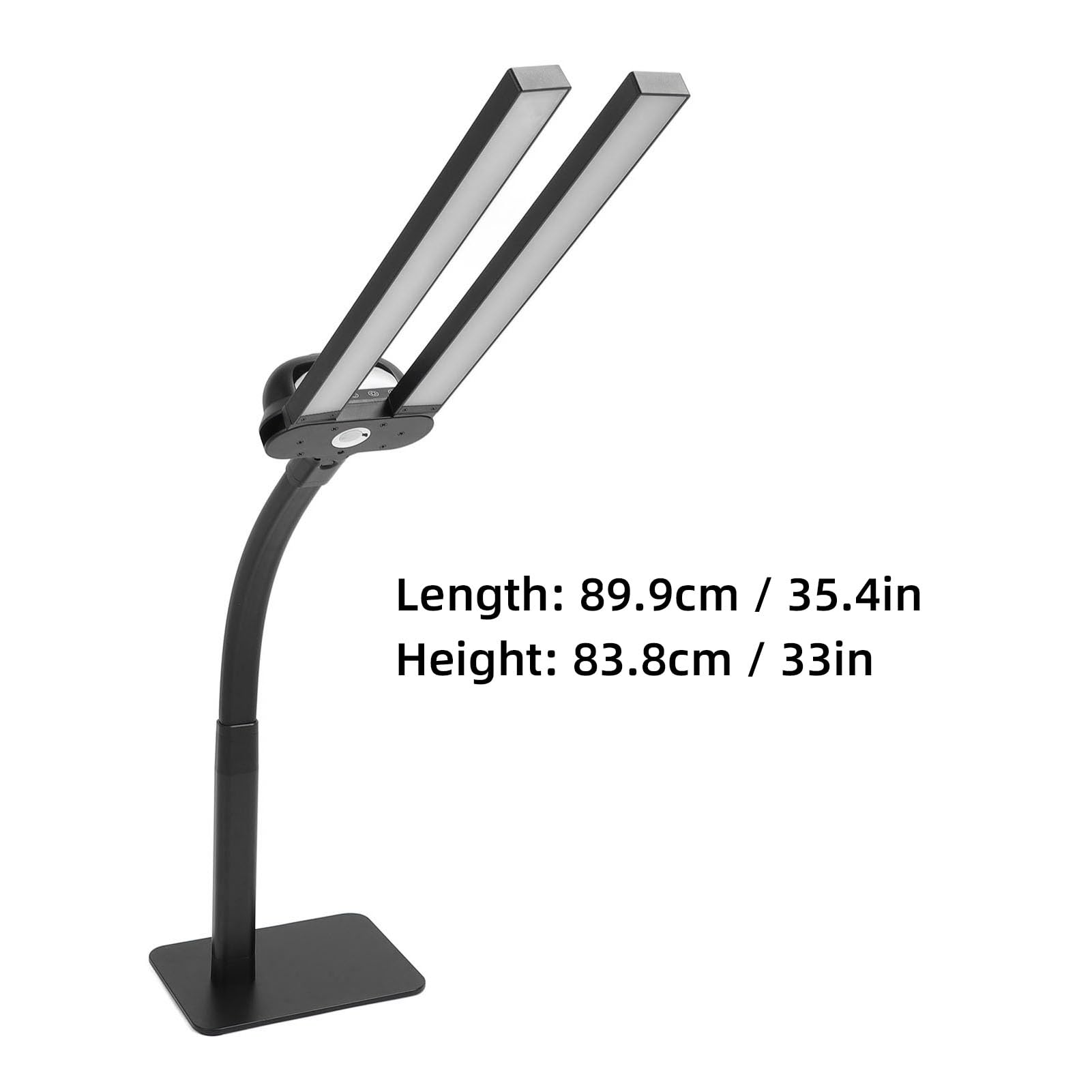 Bewinner Lampada da Scrivania a LED per Casa Ufficio - Lampada da Scrivania a LED da 12 W con Orologio, Lampada da Architetto Accattivante con Base, Lampada da Scrivania a LED (Spina