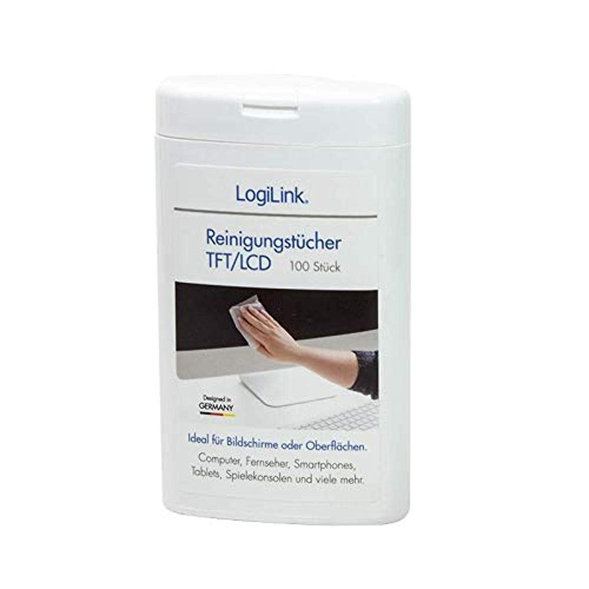LogiLink RP0010 TFT/LCD/LED Reinigungstcher, 100er Spenderdose