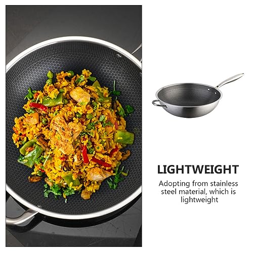 Wok de Acero Inoxidable con Diseño Panal 32cm miniatura 4