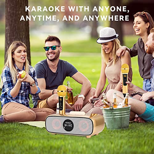 Karaoke Machine For Adults And Kids,Portable Bluetooth 2 Wireless Karaoke Microphone With Holder/Usb/Tf Card/Aux-In, Pa Speaker System For Home Party, Picnic,Car,Outdoor/Indoor #TOP6