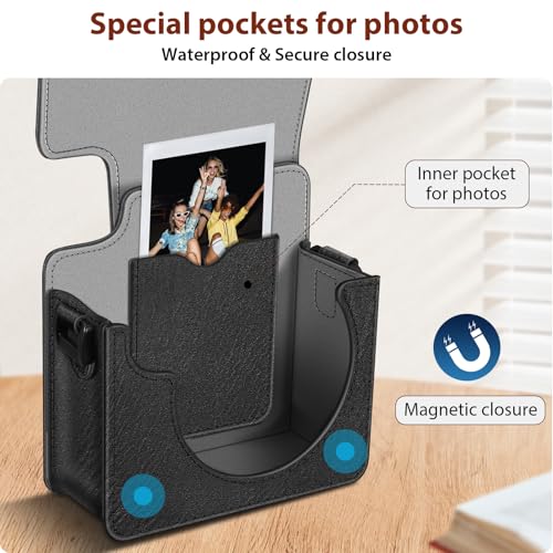 Funda protectora para Fujifilm Instax Mini 41 de cuero vegano miniatura 4