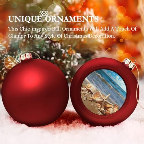 Boules de Noël coquillage plage de sable pour briser la monotonie du sapin