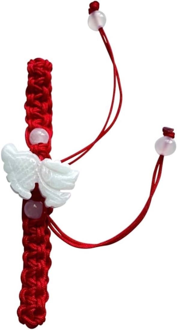 Unik22 Lucky Jade Dragon Bracelet, Red Adjustable String, Jade Zodiac Jade Animal Bracelet, Lucky FENGSHUI Bracelet, unisex