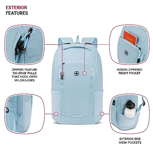 Image of SwissGear 8117 Laptop Backpack, Light Blue, 17.75 In