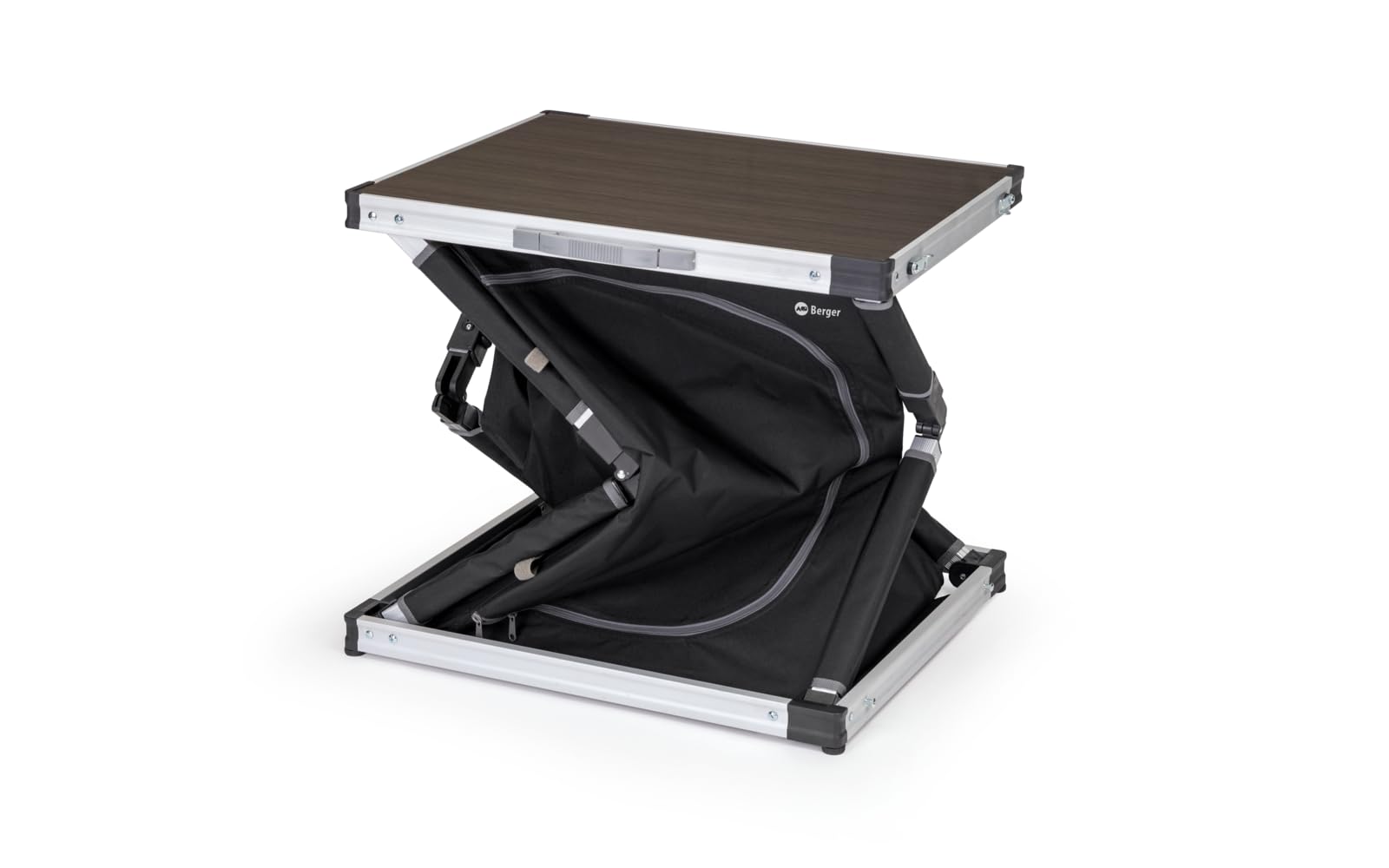 BERGER Tampere S Campingküche │ Campingschrank faltbar mit Staufächern inkl. Tragetasche │ Outdoor Camping Küche Camping Küchenschrank faltbar mit Aluminiumgestell Campingschrank Küche (S)