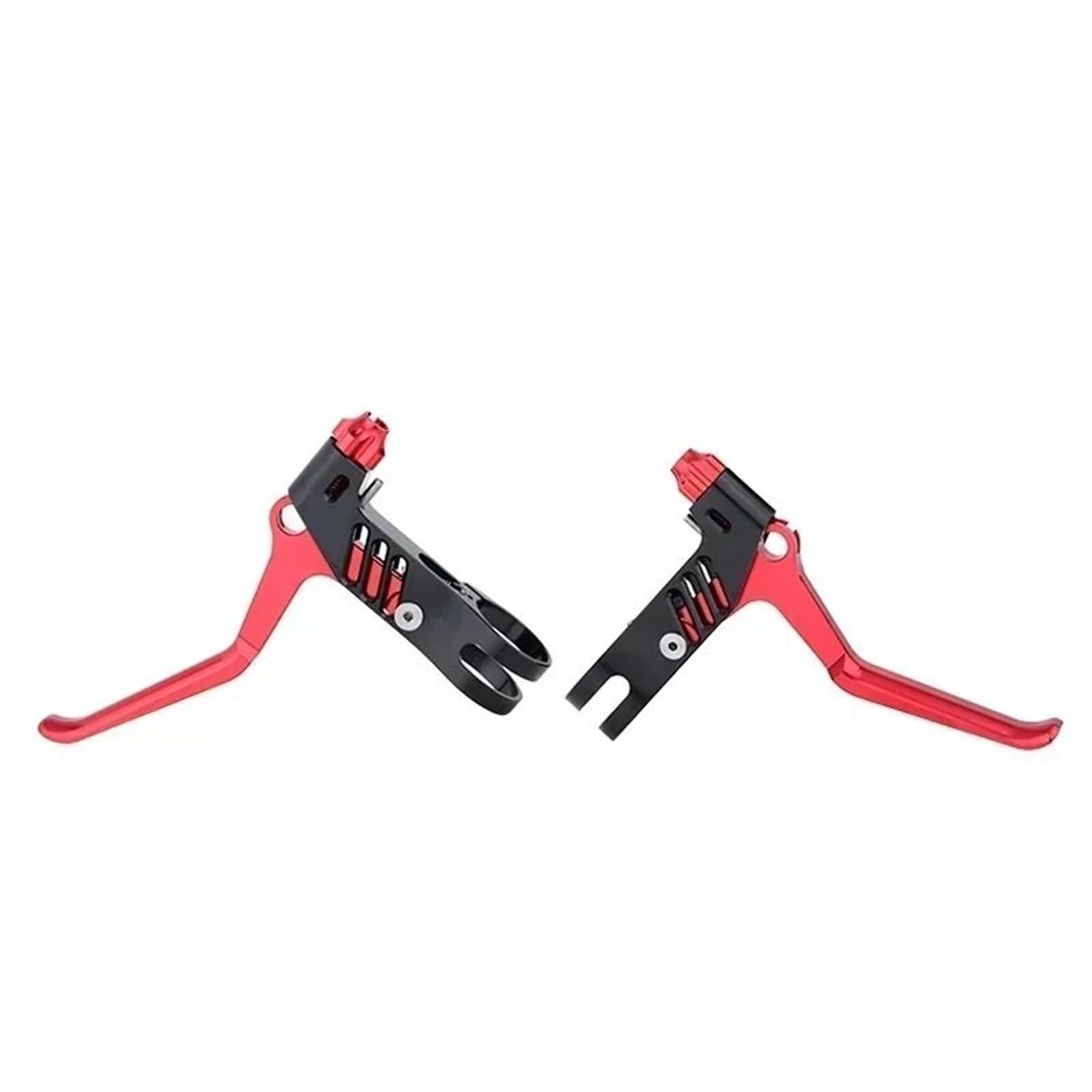 NHABXGDS Foldable Bicycle V-Brake Lever CNC Hollow Aluminum Alloy 22.2mm Road Bicycle Brake Lever Bike Accessories(Red)