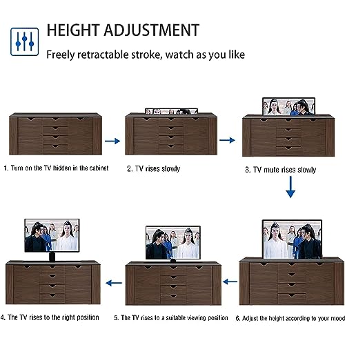 Elevador de TV motorizado con control remoto 14"-60" miniatura 7