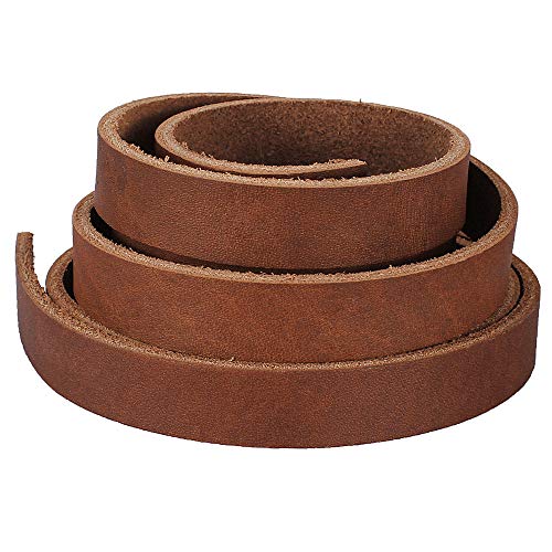 LolliBeads (TM) Genuine Leather Strap Leather Strip 1/2 Inch Wide and 72 Inches Long, Brown, Brown_1/2inch, 1/2inches_2yards - Image 2