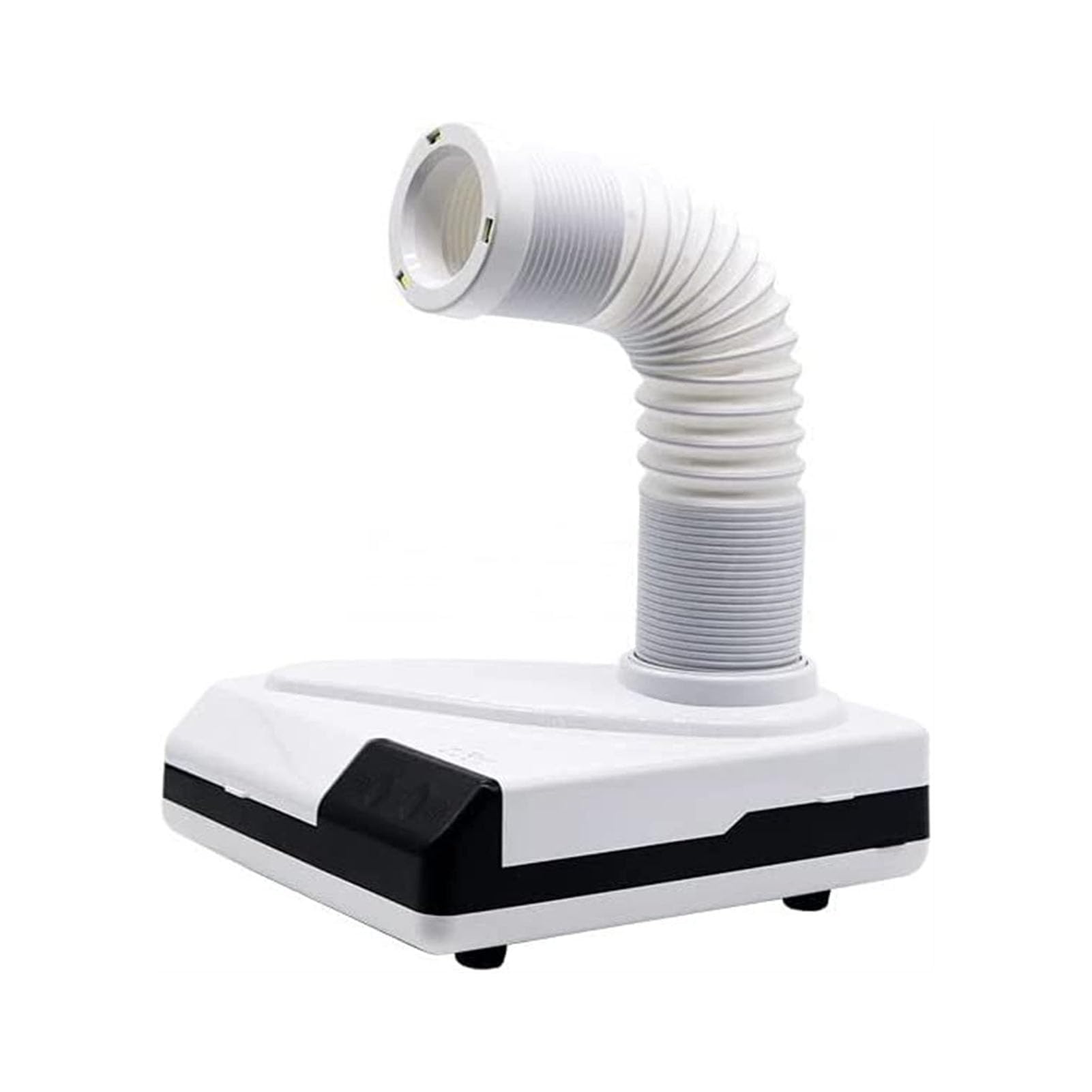 SenhE Nagelstaubsammler 60W mit LED-Licht & Flexibel Biegbarem Schlauch, 3 LED Starke Tragbare Staubsauger, Geräuscharm für Maniküre & Zahnmodellverarbeitung