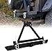 ECOTRIC Rear Bumper Compatible With 1987-2006 Wrangler TJ YJ LJ W/Tire Carrier&D-Rings Steel Textured Black