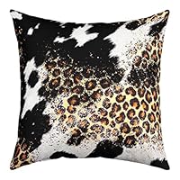 OPSREY Federa per cuscino con stampa di sfondo mucca, 50,8 x 50,8 cm, morbida, resistente, quadrata, decorativa, per letto, divano, camera da letto