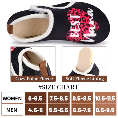 Image of Ibeauti Women Mens House Slippers Lightweight Comfy Barefoot Slipper Socks Rubber Sole House Shoes for Indoor /Outdoor Bedroom Travel
