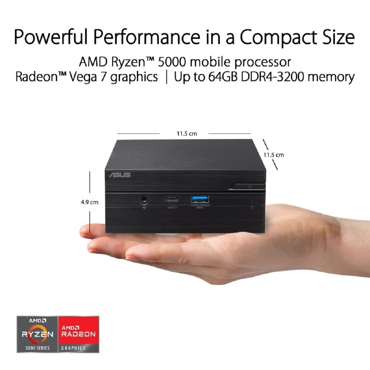 ASUS Mini PC PN51 ultracompact Barebone Mini pc with AMD