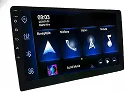 Central Multimídia Android 13, 7 Polegadas, 2 Din, GPS, Bluetooth, WiFi, Espelhamento, 32GB, Quad Core