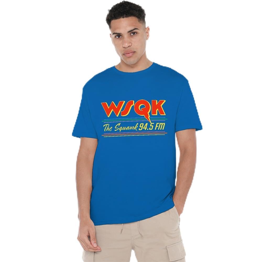 Stranger Things Lucas Wsqk Squawk Unisex T Shirt, Royal, Medium