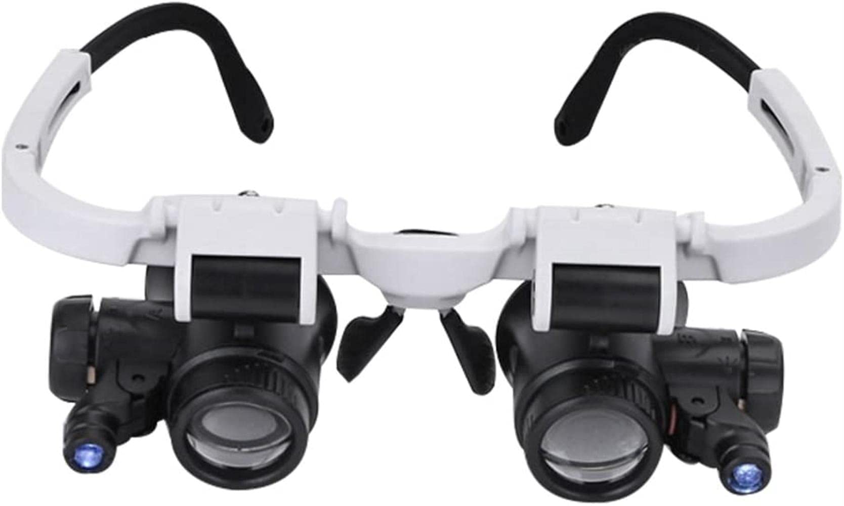 Lupa con Diadema Ajustable Y Luz Led, Aumentos De 8X, 15X Y 23X, Binoculares con Lupa Manos Libres para Lectura, Lupa, Reloj Y Reparación De Dispositivos Electrónicos.