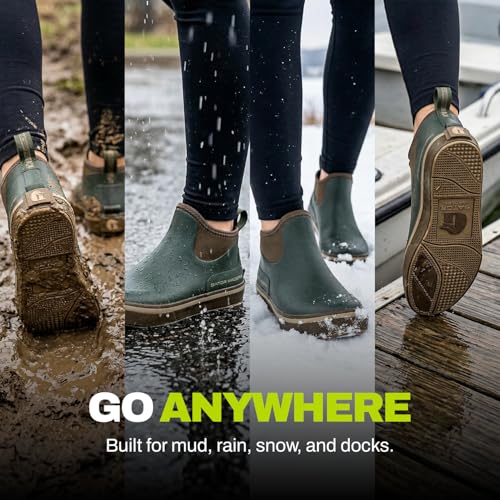 Image of Gator Waders Ankle Rain Boots for Women, 100% Waterproof Rubber Boots, Short Garden Shoes, Anti-Slip, Breathable, Lightweight & Quick-Dry