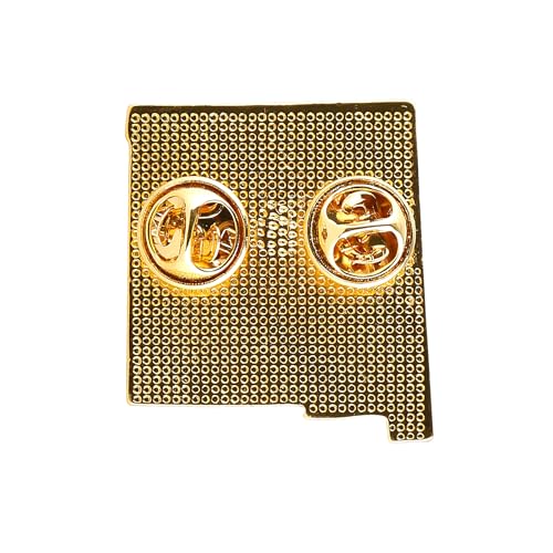 Image of State Shaped Map Lapel Metal Pin Enamel Brooch Keepsake Beautifully Designed for Backpack Hat