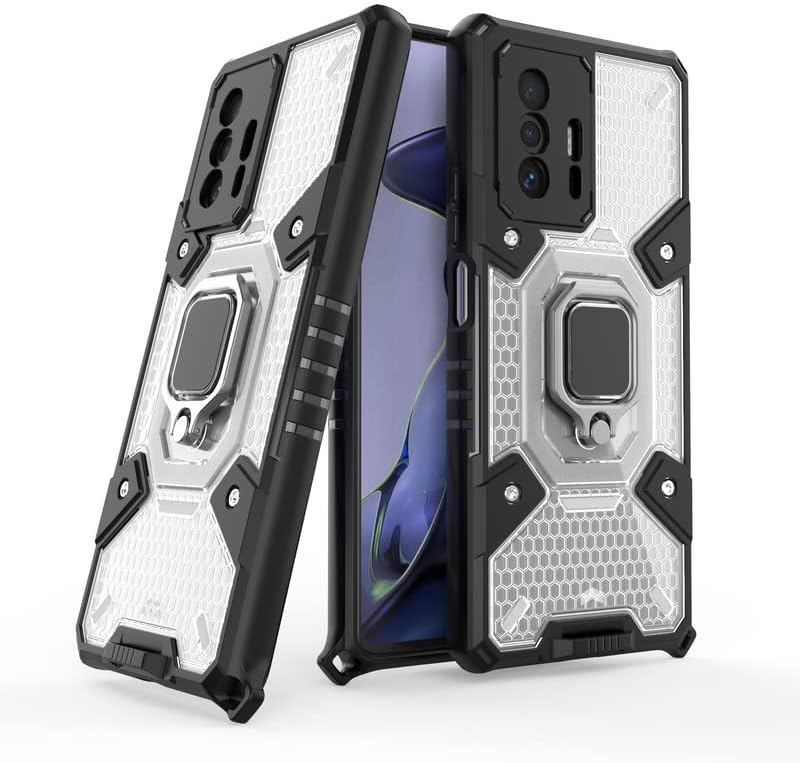 Glaslux Hybrid Shockproof Case Rotating Ring Holder And Kickstand In 