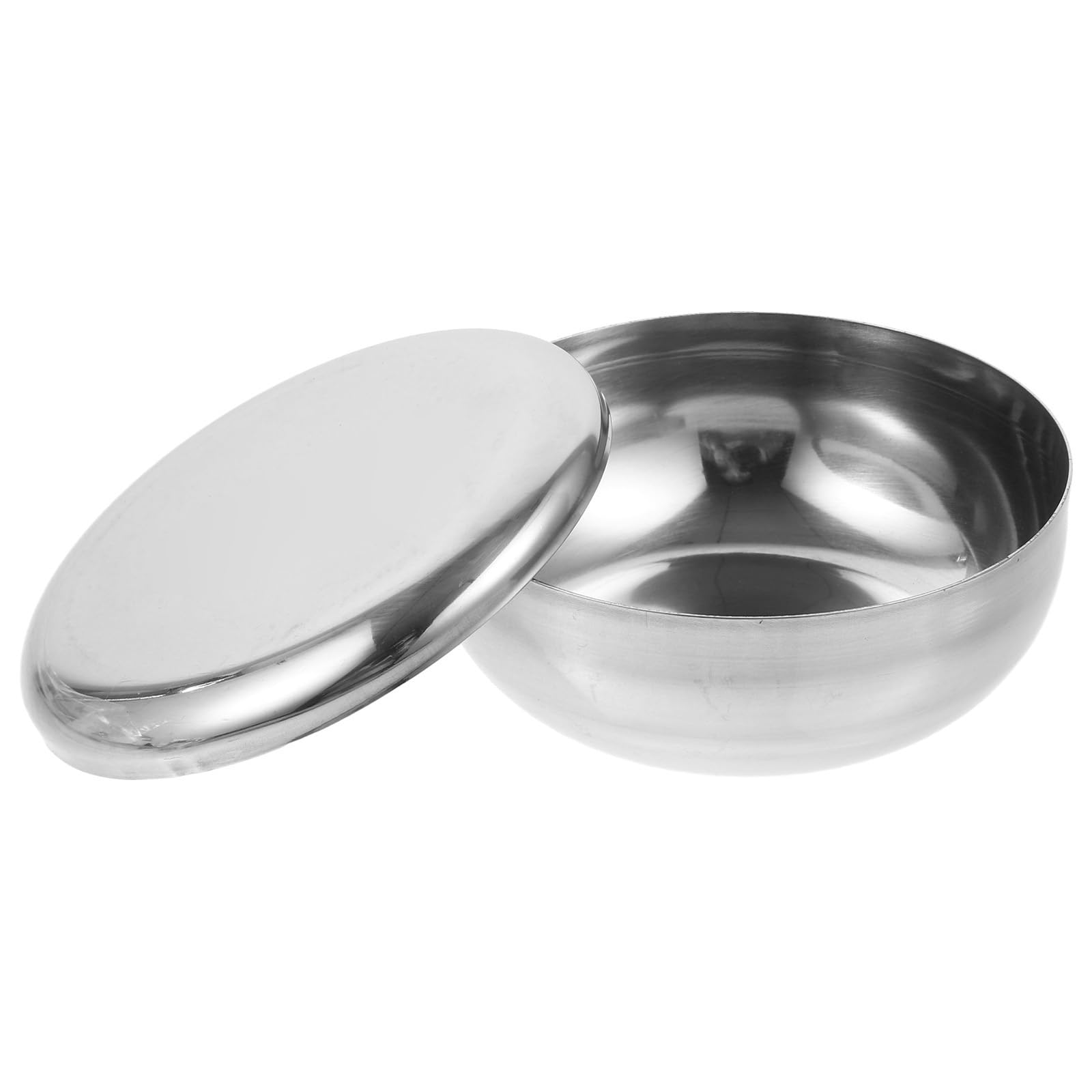 ROSENICE Bol de rasage en acier inoxydable pour homme (argent)