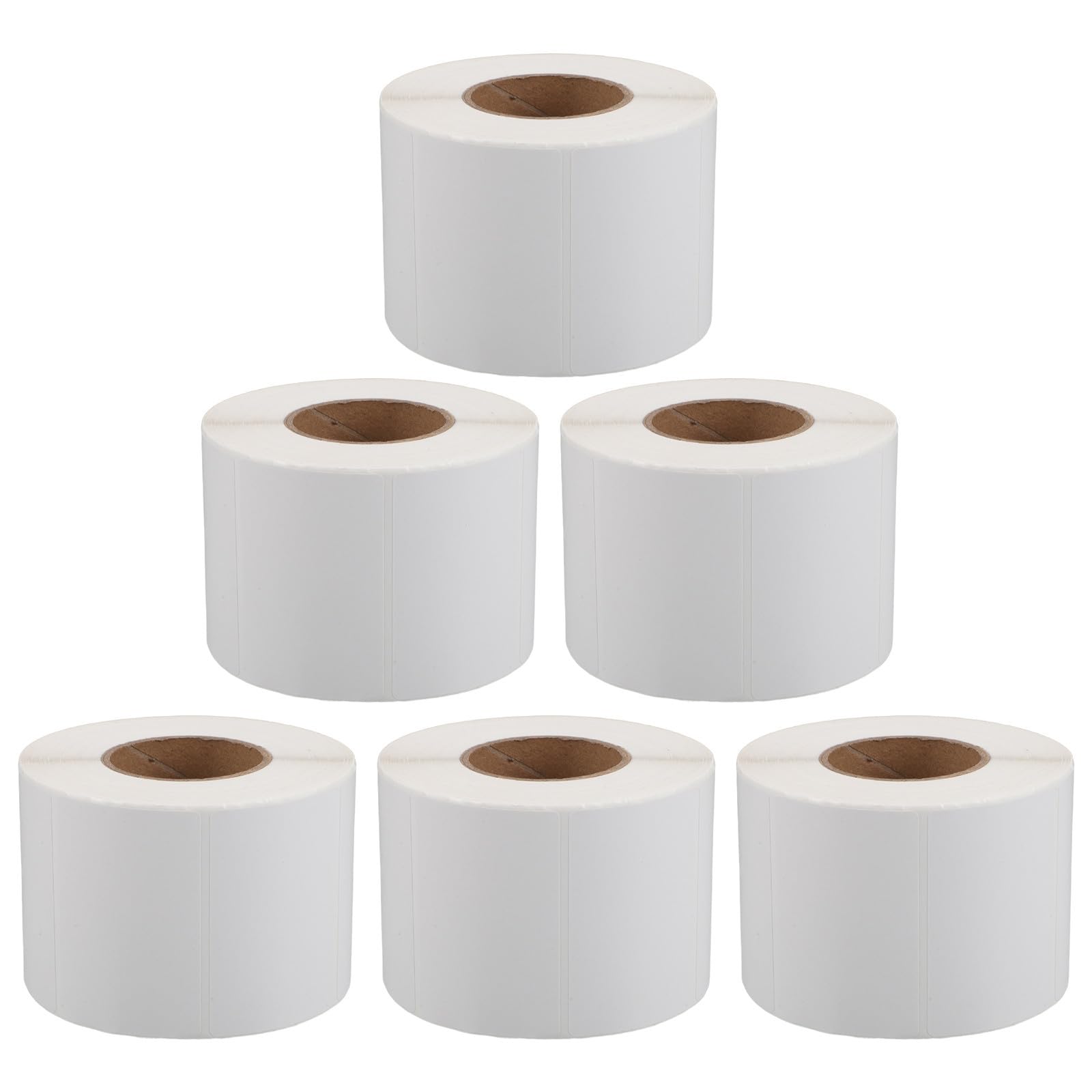 5 Rotoli Etichette Termiche Bianche in Rotolo, Carta Rettangolare | Resistenti al Calore E’acqua, Stampa Semplice, Uso Versatile per Spedizioni, Codici a Barre e Pacchi