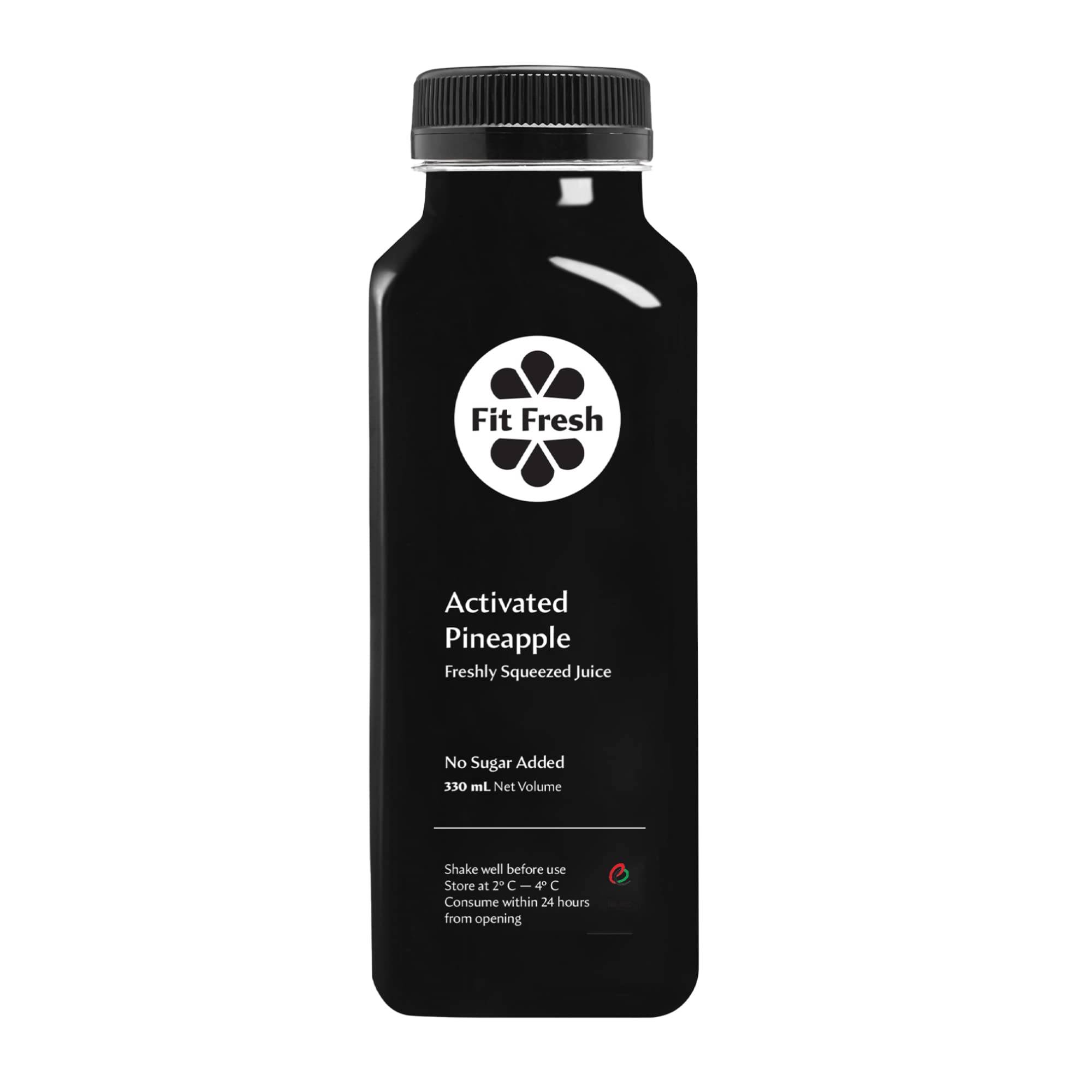 Activated Pineapple 330 ml (Cold-pressed Fresh Juice, Freshly-squeezed Daily, Detox, No Preservatives, No Additives, No Sugar Added, No Water Added)