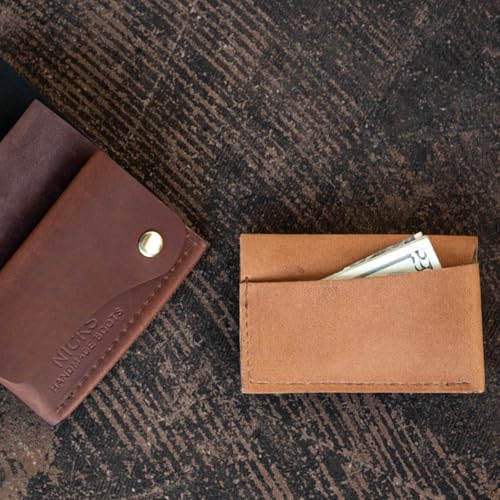 Nicks Boots Premium Leather Snap Wallet, Handcrafted in USA, Durable, Secure Closure (Brown)4