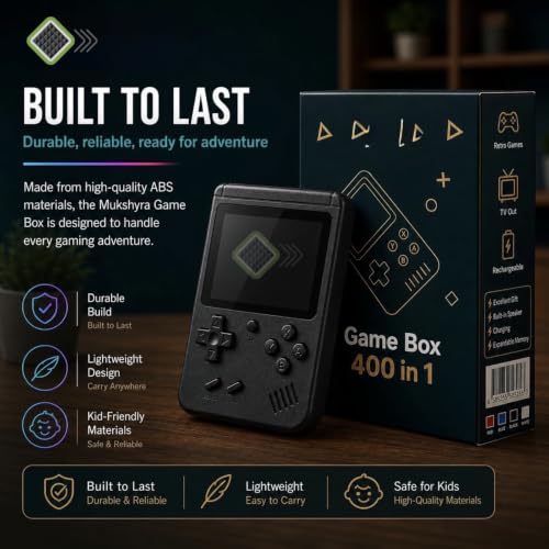 Image of YGM Rechargeable Pocket Video Game Console for Kids -in-1 Retro Handheld Gaming Device with Built-in Classic Games, TV Output Support (Any Available Colour)