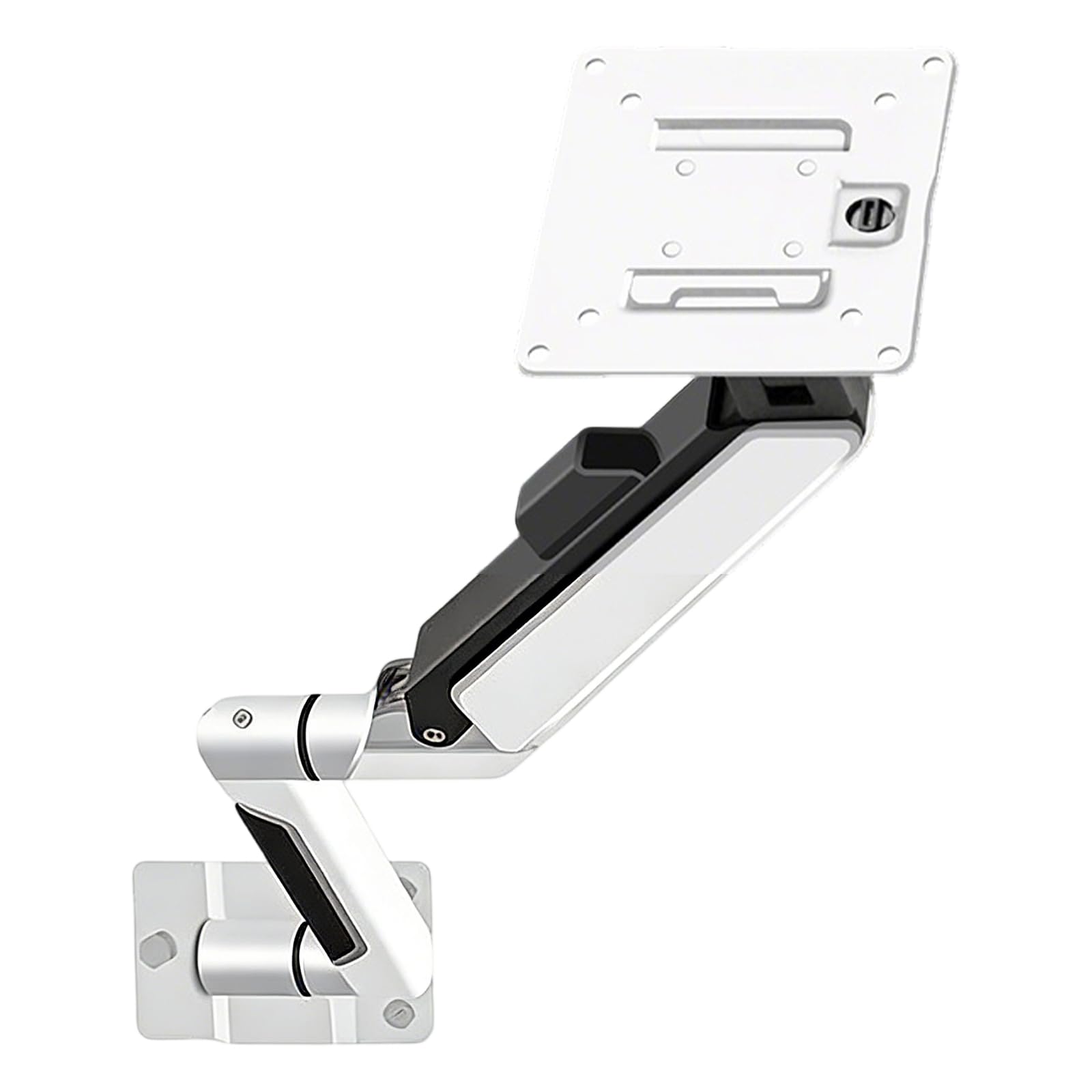 Buxuaaaa White Metal Wall Mount For 17-32Inch Monitors Video Surveillances Screen Cantilever Design Flexible Positioning Control Monitor Wall Mount Arm Spring