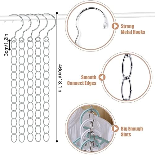Lighterday Space Saving Hangers,10pcs Magic Hangers Space Savers,Wardrobe Space Saver Hangers,Hangers Space Saving for Trouser and Coat,Multi Hangers Space Saving for Clothes