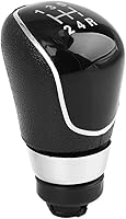 XAUTOHAUX Black Plastic 5-Speed Manual Gear Shift Knob for Ford Focus - Easy Install Shifter Cover