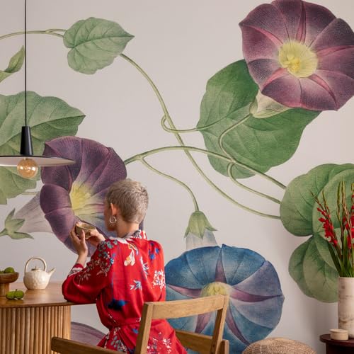 Papier peint adhésif panoramique de haute qualité élégance florale