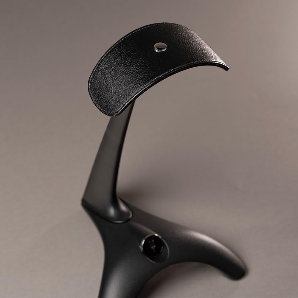 Meze Audio Kopfhörerständer - S-Form Ständer für High-End-Kopfhörer - Schwarze Zinklegierung, veganes Leder, Silikon - HS-MT